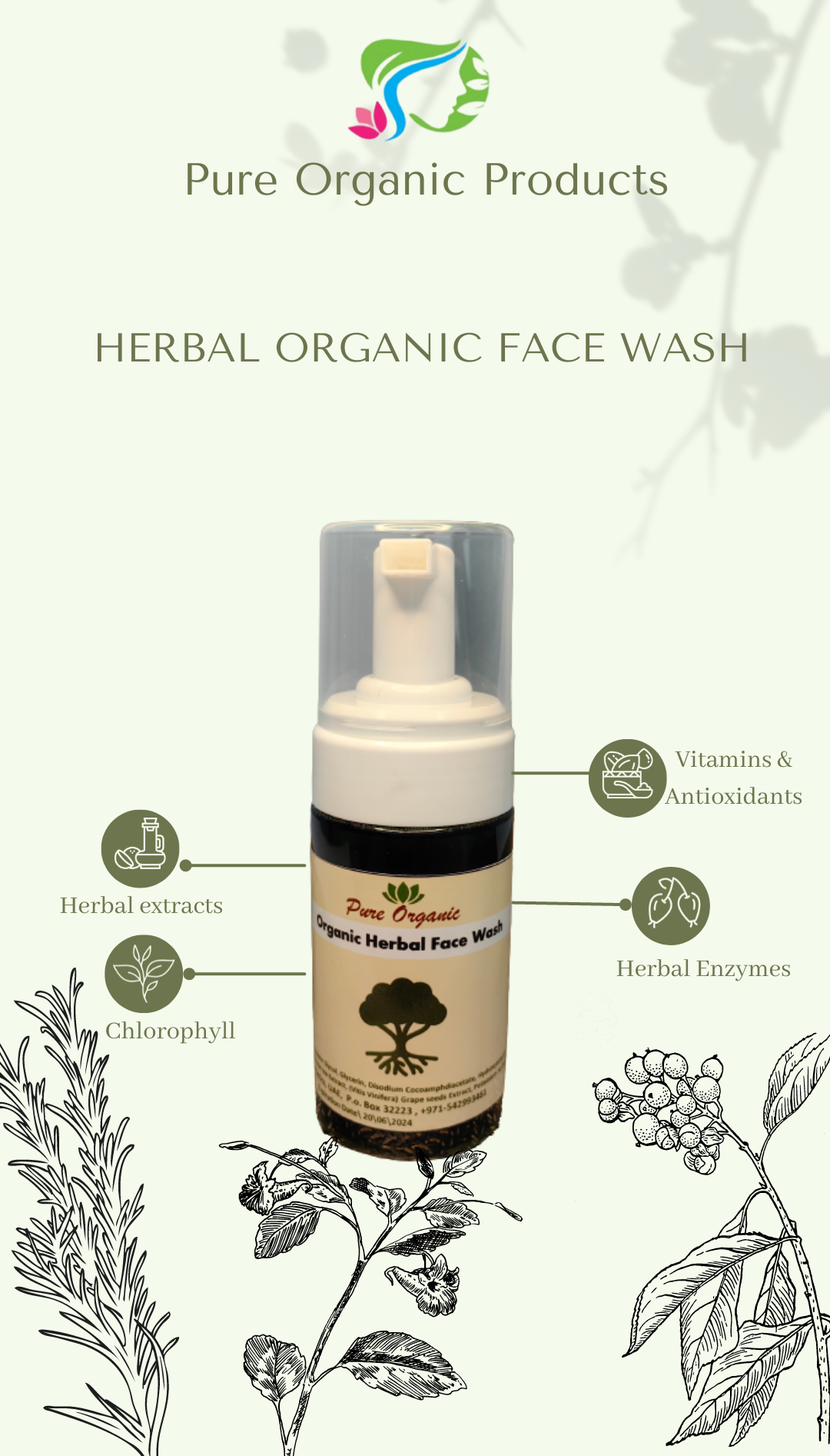 Organic Herbal Face Wash by Dr.Shaza Khalid