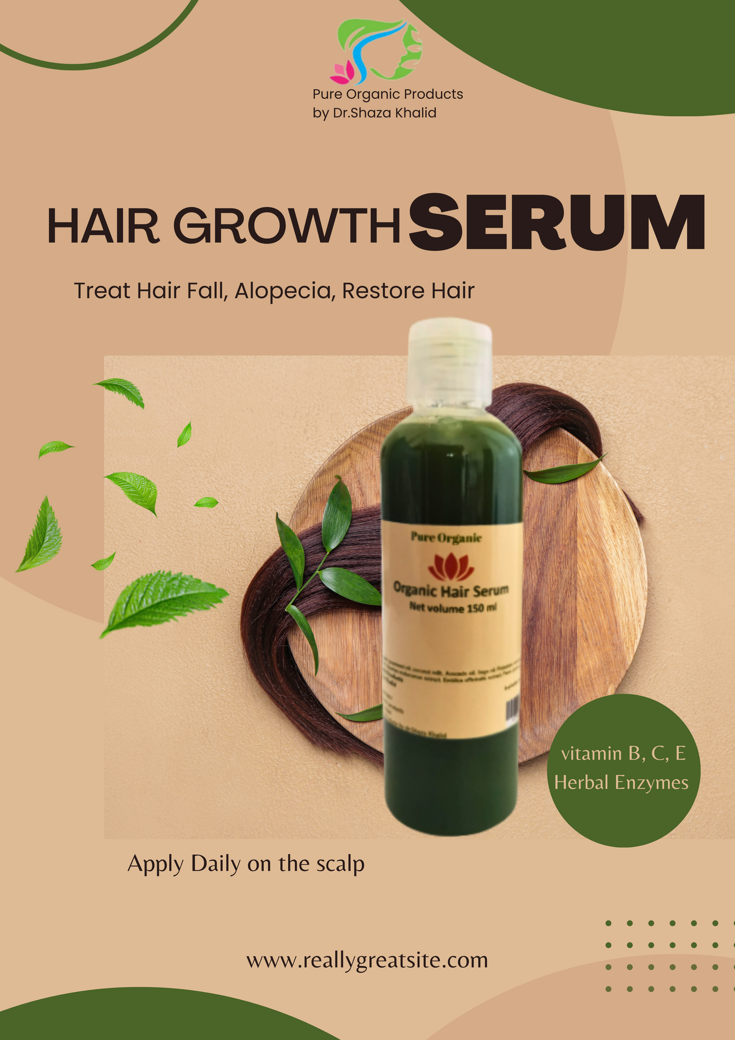 Organic Hair Growth Serum by Dr. Shaza Khalid